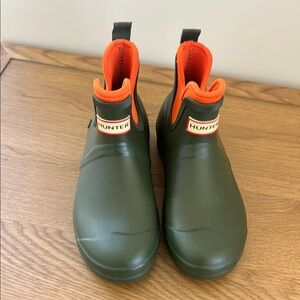Hunter Green and Orange Boots